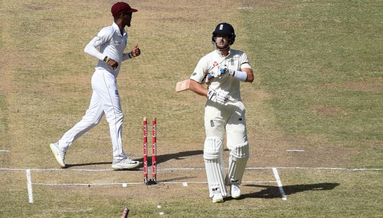 Joe Denly bowled West Indies