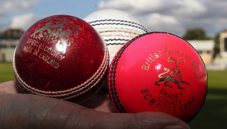 Cricket balls red white pink Edgbaston 2017 PA