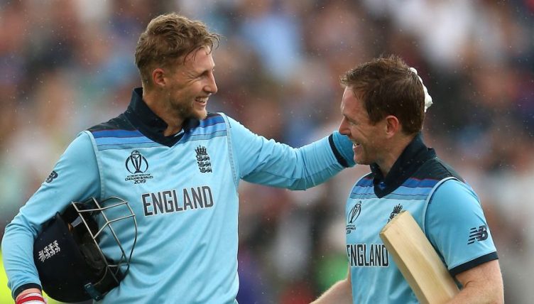 Joe Root Eoin Morgan England World Cup PA