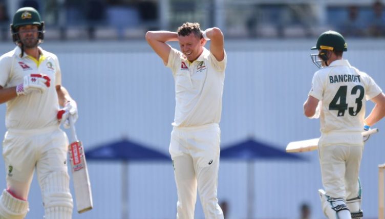 Peter Siddle Australia v Australia tour match