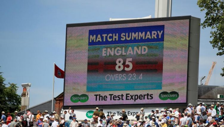 England 85 all out Ireland Lord's