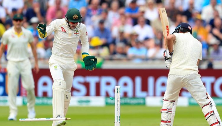 Moeen Ali clean bowled leaving Ashes Edgbaston PA