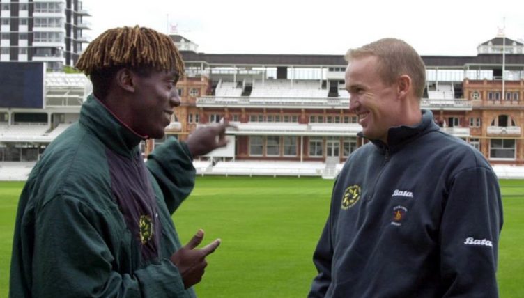 Henry Olonga Andy Flower 2000 PA