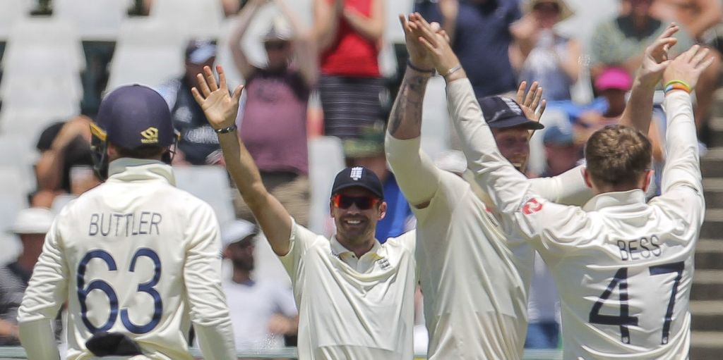 Dom Bess celebrate England South Africa PA