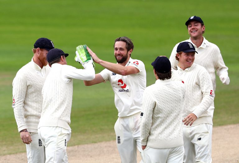 England's Chris Woakes claimed a five-for against the West Indies