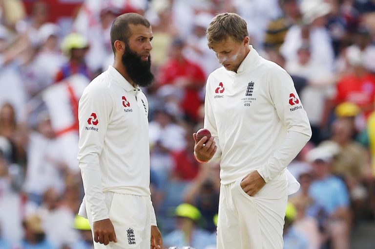 Joe Root (right) initially said Moeen Ali (left) had