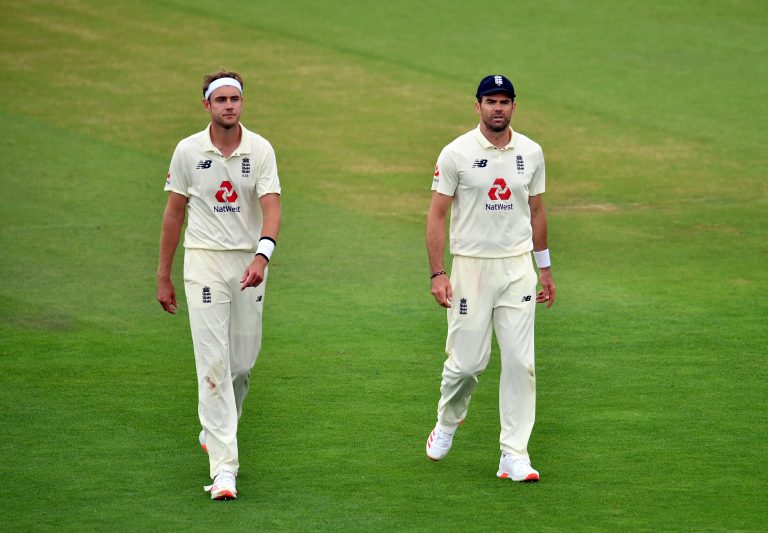 Stuart Broad, left, and James Anderson have in excess of 1,100 Test wickets between them (Glyn Kirk/PA)