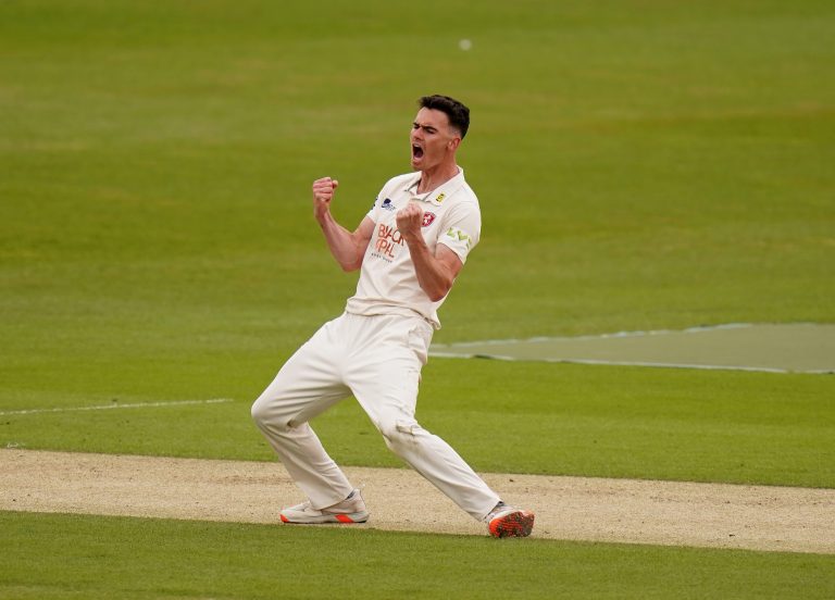 Nathan Gilchrist took four wickets for 30 runs to help Kent to victory.