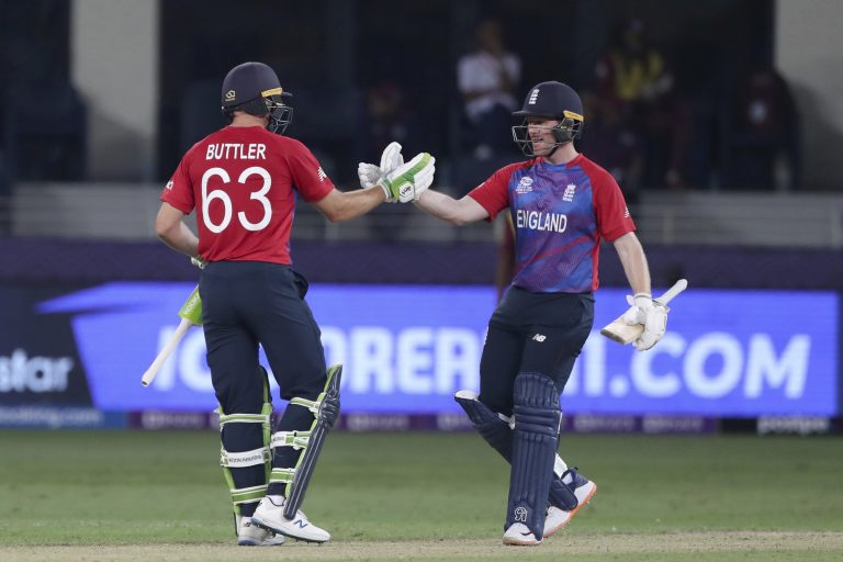 Eoin Morgan, right, is out of form with the bat