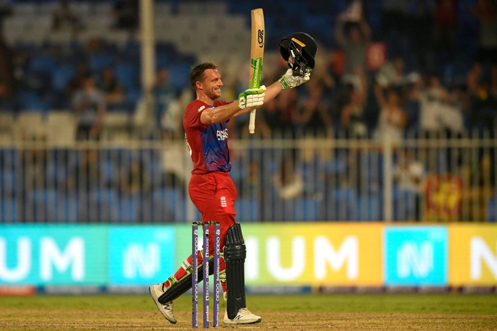 Jos Buttler bats for England in limited-overs cricket