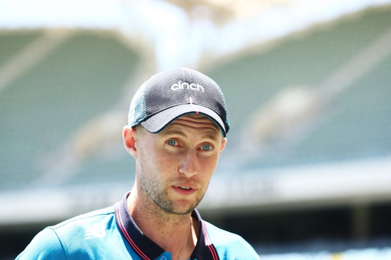 England's Joe Root during a press conference at the Adelaide Oval