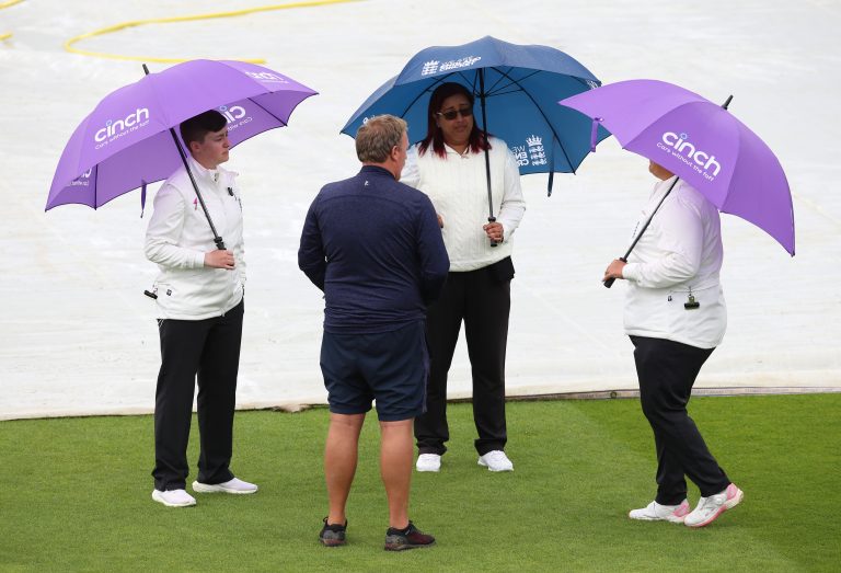 Rain brought an early end to the only Women's Test of the summer at Taunton