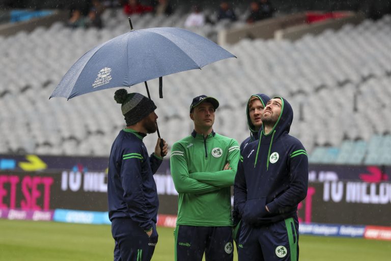 Ireland were thwarted by the Melbourne rain on Friday (Asanka Brendon Ratnayake/AP)