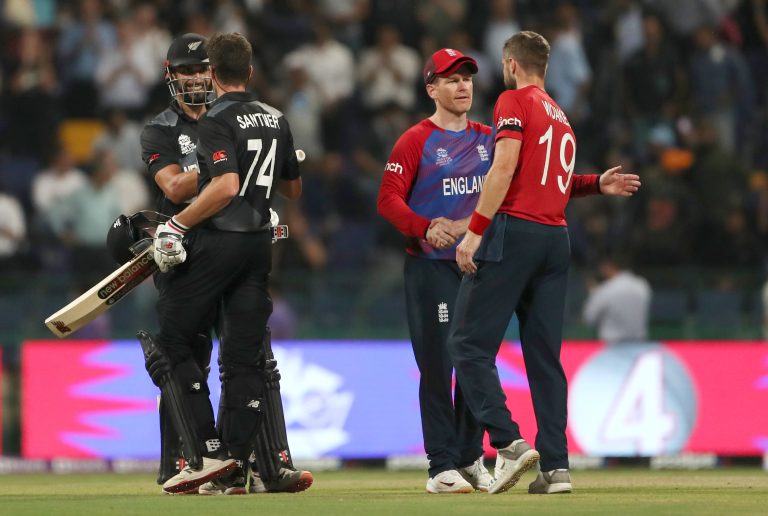 New Zealand defeated England at last year's T20 World Cup (PA)
