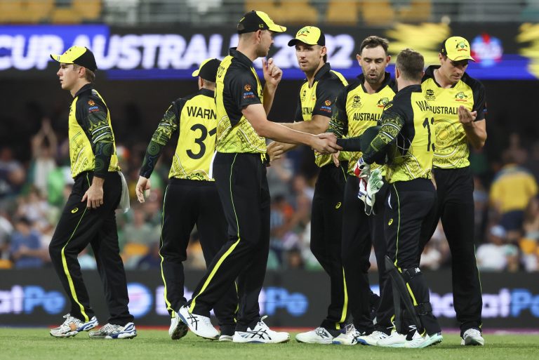 Australia boosted their semi-final hopes (Tertius Pickard/AP)
