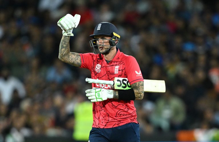 Alex Hales in action for England at the T20 World Cup