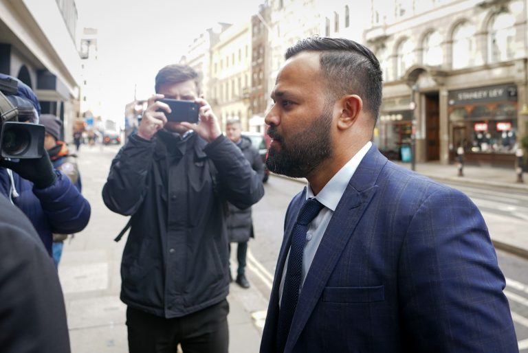 Azeem Rafiq arrives for the CDC hearing