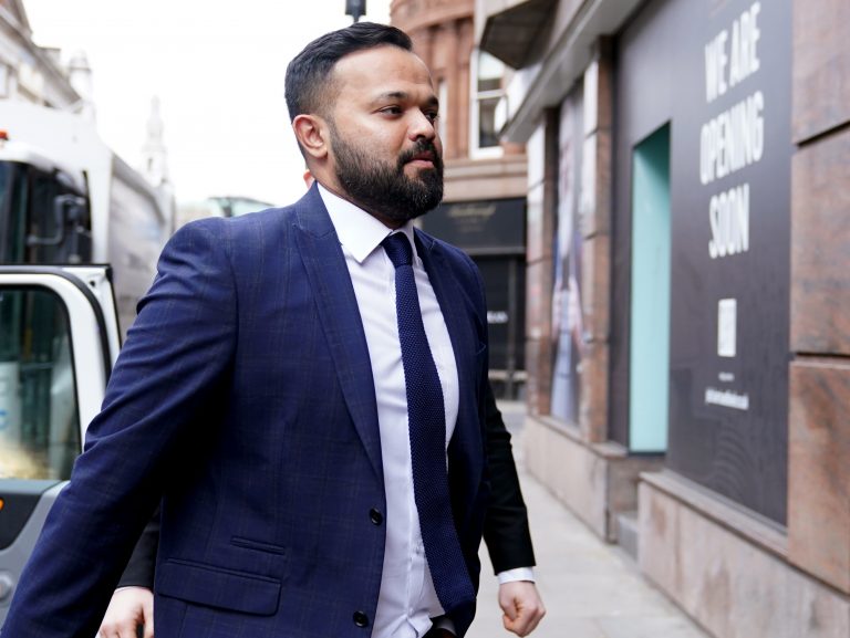 Azeem Rafiq arrives for the third day of the CDC panel hearing