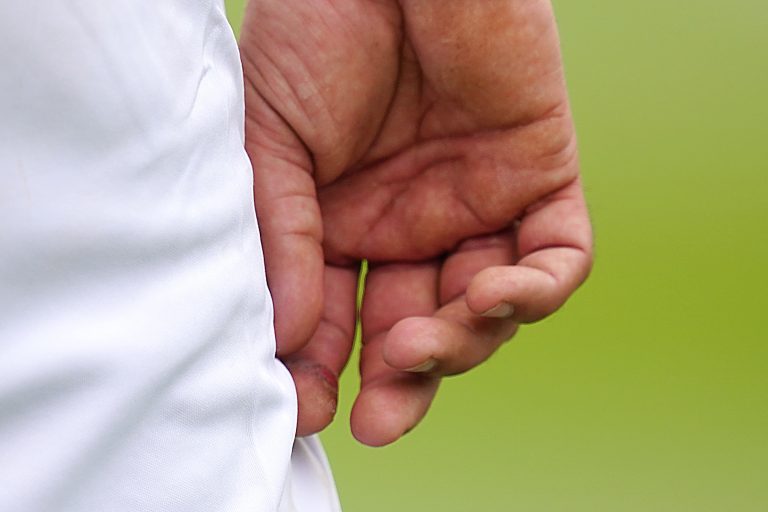 Moeen Ali was suffering with a painful blister on his bowling hand.