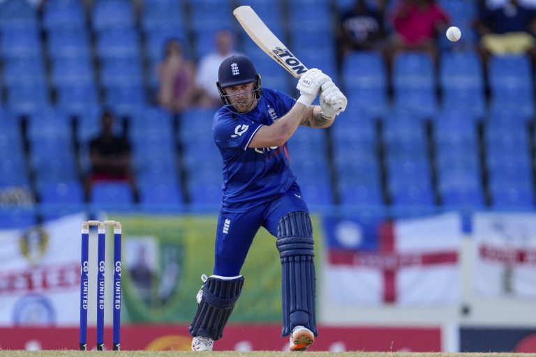 Phil Salt (pictured) and Will Jacks got England off to a good start (Ricardo Mazalan/AP)