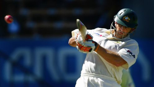 Adam Gilchrist bats in Test cricket