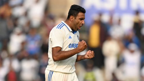 Ravichandran Ashwin celebrates another Test wicket