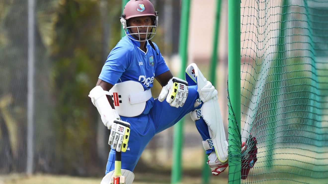 Shivnarine Chanderpaul in the nets at practice