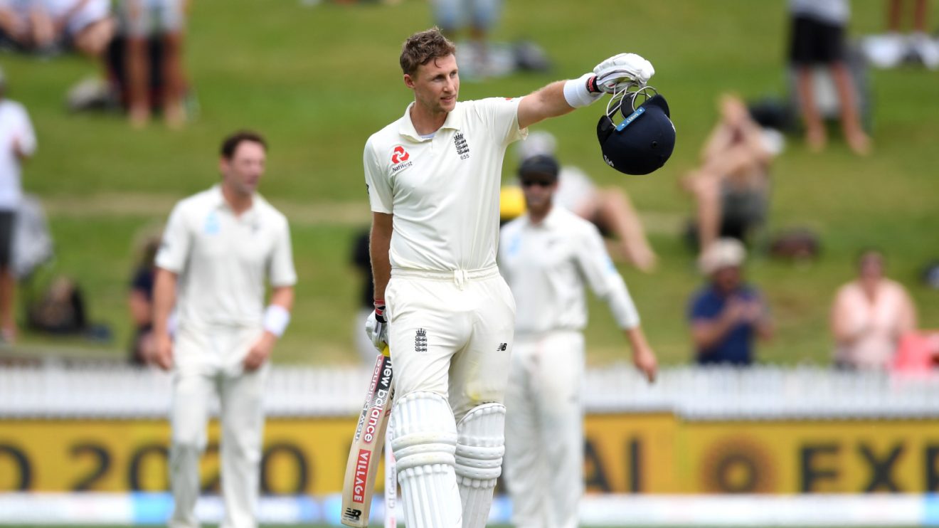 Joe Root bats in cricket