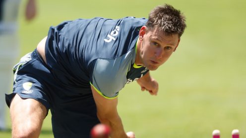 Beau Webster bowls for Australia