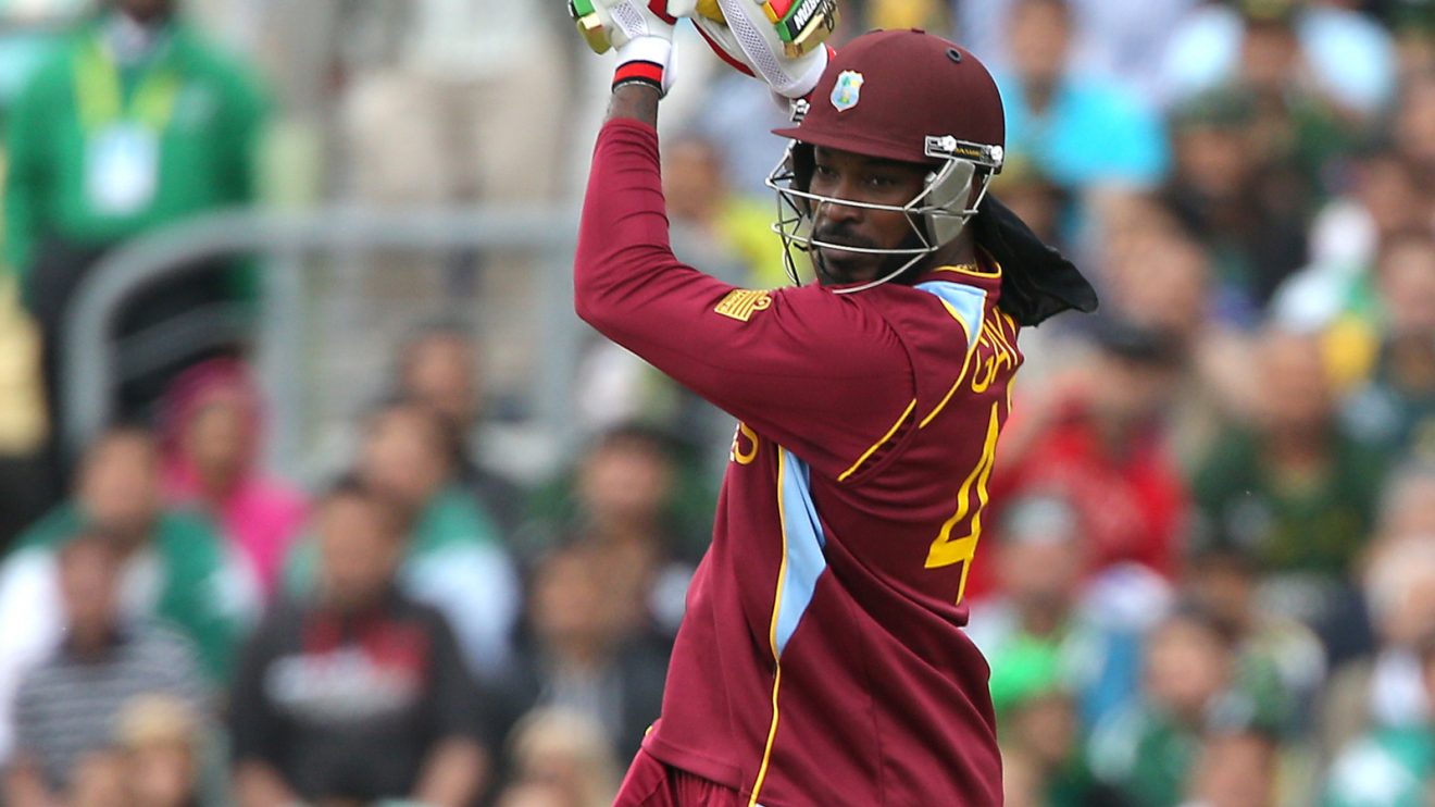 Chris Gayle bats for West Indies