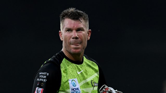 David Warner plays in the BBL