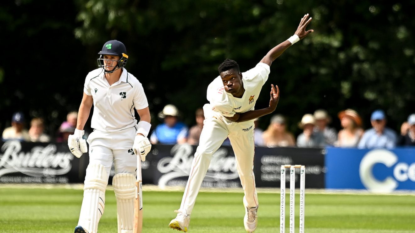 Blessing Muzarabani bowls in a Test