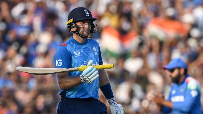 Joe Root bats for England