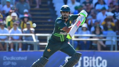 Babar Azam bats for Pakistan