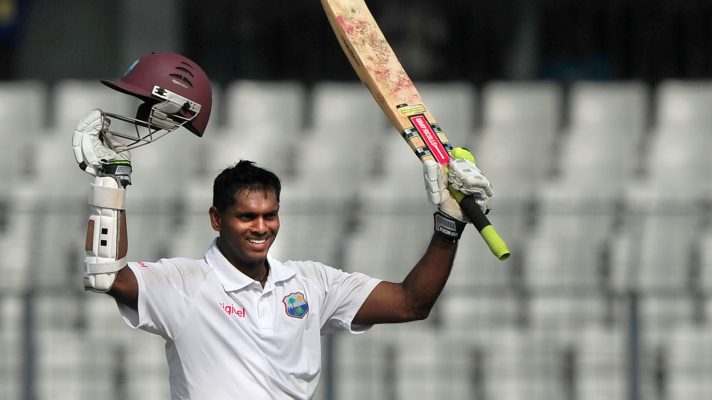 Shivnarine Chanderpaul bats for West Indies