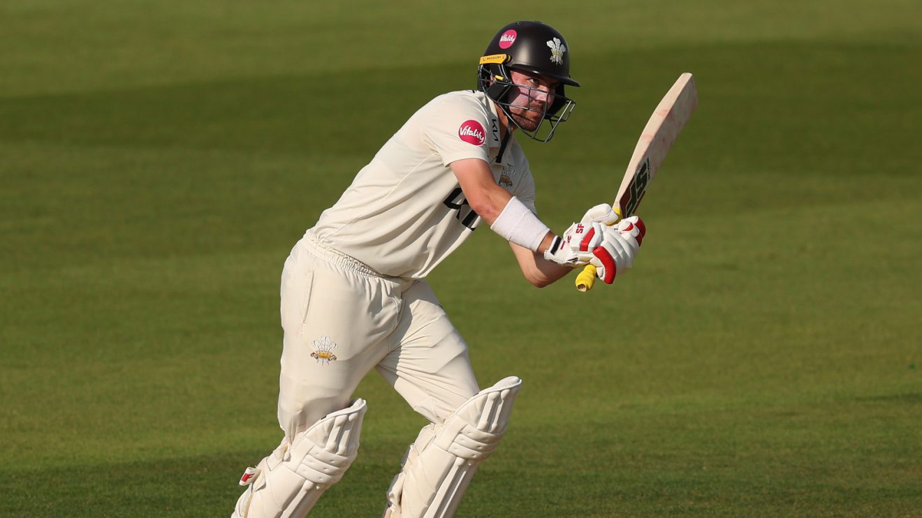 Rory Burns bats in cricket