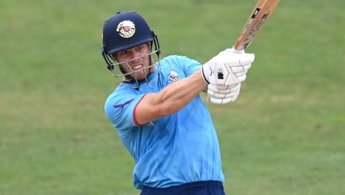 Tom Westley plays a shot in cricket