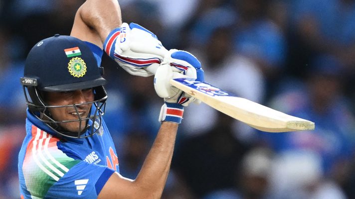 Shubman Gill bats