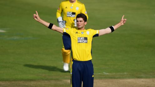 Shaheen Shah Afridi celebrates