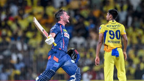 Marcus Stoinis celebrates