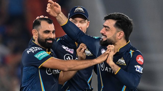 Mohammed Shami celebrates