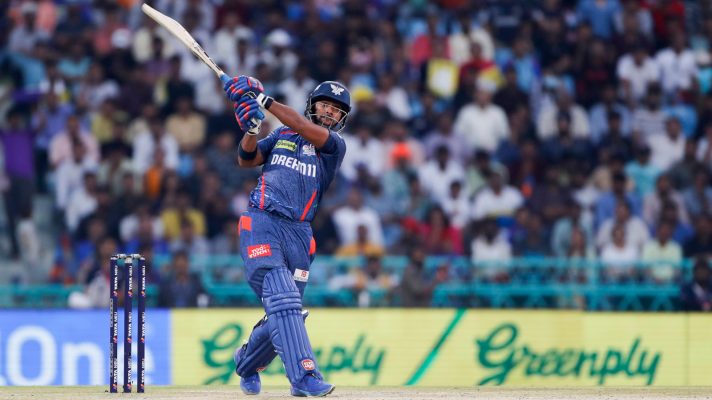 Nicholas Pooran bats