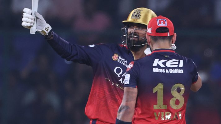 Krunal Pandya celebrates