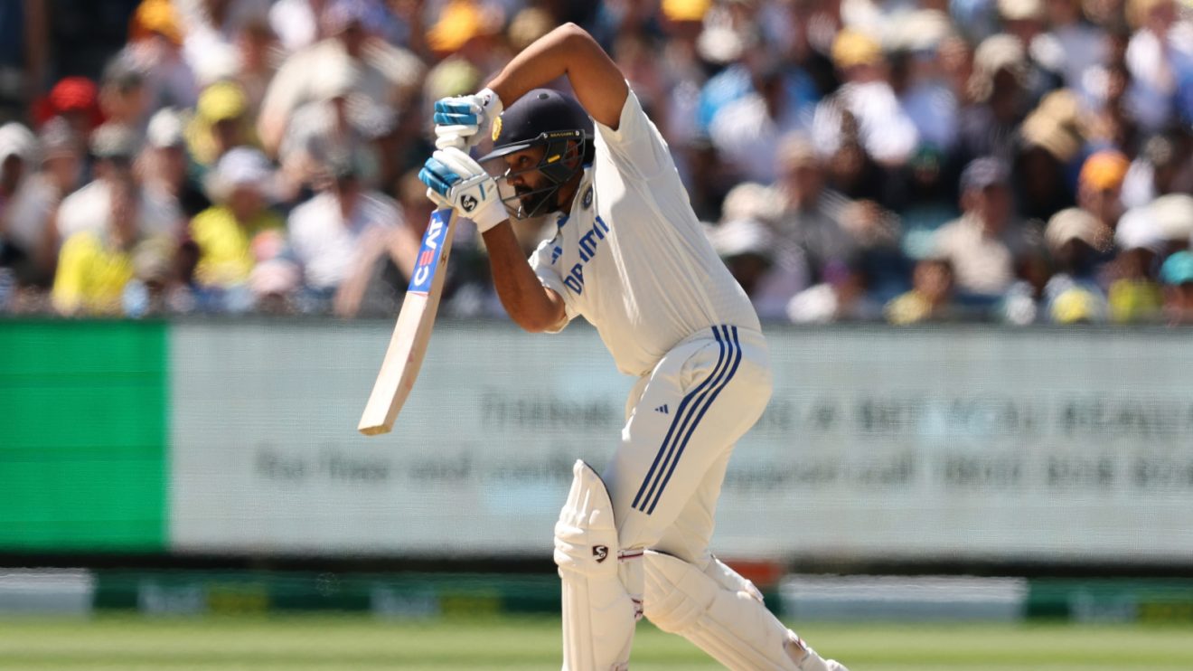 Rohit Sharma bats