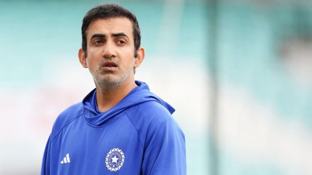 Gautam Gambhir is a former politician and opening batter who is looking at the pitch at The Oval for Eng