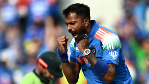 Hardik Pandya celebrates