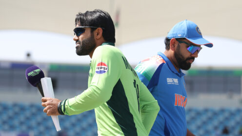 Mohammad Rizwan walks