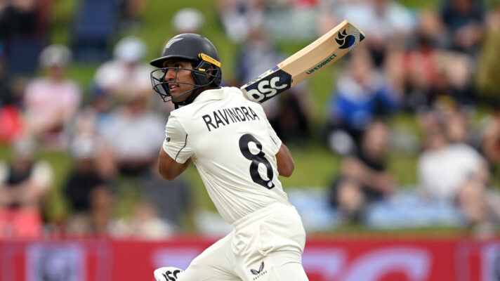 Rachin Ravindra bats