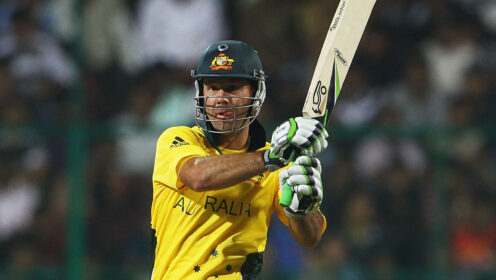 Ricky Ponting bats