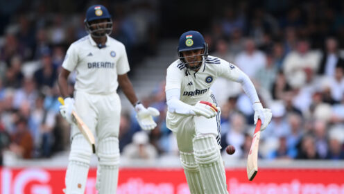 Shubman Gill scrambles